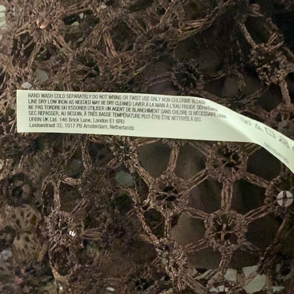 NWT Intimately Free People bathing suit attached dress bodysuit L sequin crochet - Picture 9 of 11